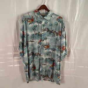 Mens Paradise Collection Hawaiian Shirt Size XXL Short Sleeve Button-Down Collar